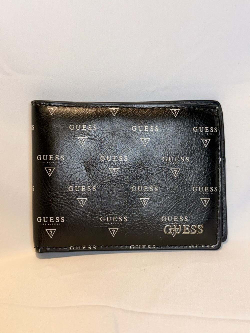 Guess Black Logo Bifold Wallet